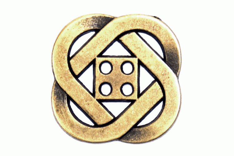 Celic Gold Metal, 28mm 4 Hole Button