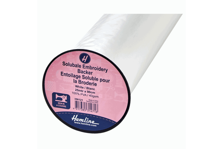 Embroidery Stabilizer Water Soluble 90cm White
