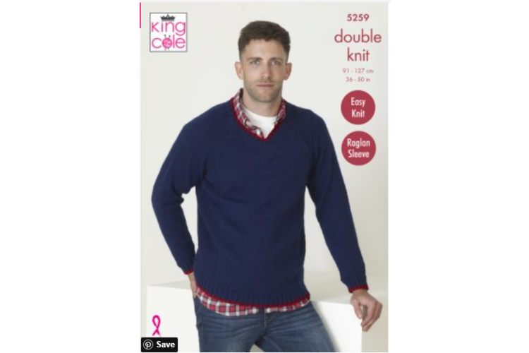 Mens Sweaters Knitted in Big Value DK 50g - 5259