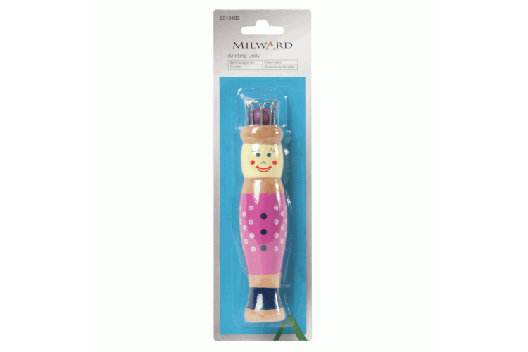 Milward Wooden Knitting Dolly with tool