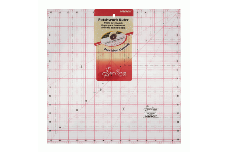 Square Quilting Ruler 15.5 x 15.5 inch 
