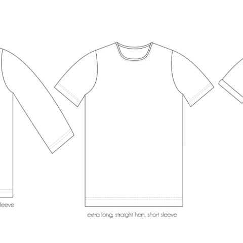 Blank T-Shirt Template Clip Art + PDF