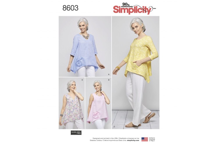 S 8603 Misses' Pullover Tops by Elaine Heigl